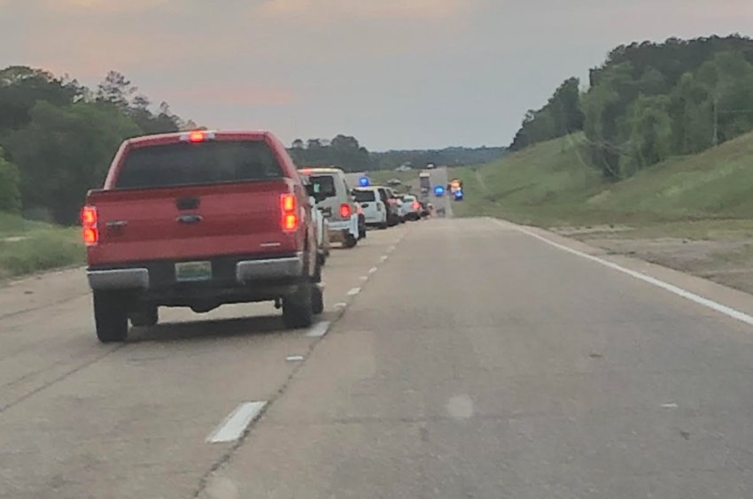 A two-vehicle wreck backed up traffic on Highway 16 just before the Pearl River Resort on the way out of town for about an hour on Thursday evening.